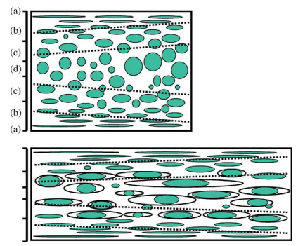 Morphology-tensile behavior relationship in injection molded poly(ethylene terephthalate)/polyethylene and polycarbonate/polyethylene blends (I) - Part I - Skin-core structure.