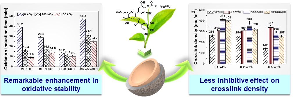 Enhanced oxidation stability of highly cross-linked ultrahigh molecular weight polyethylene by tea polyphenols for total joint implants.