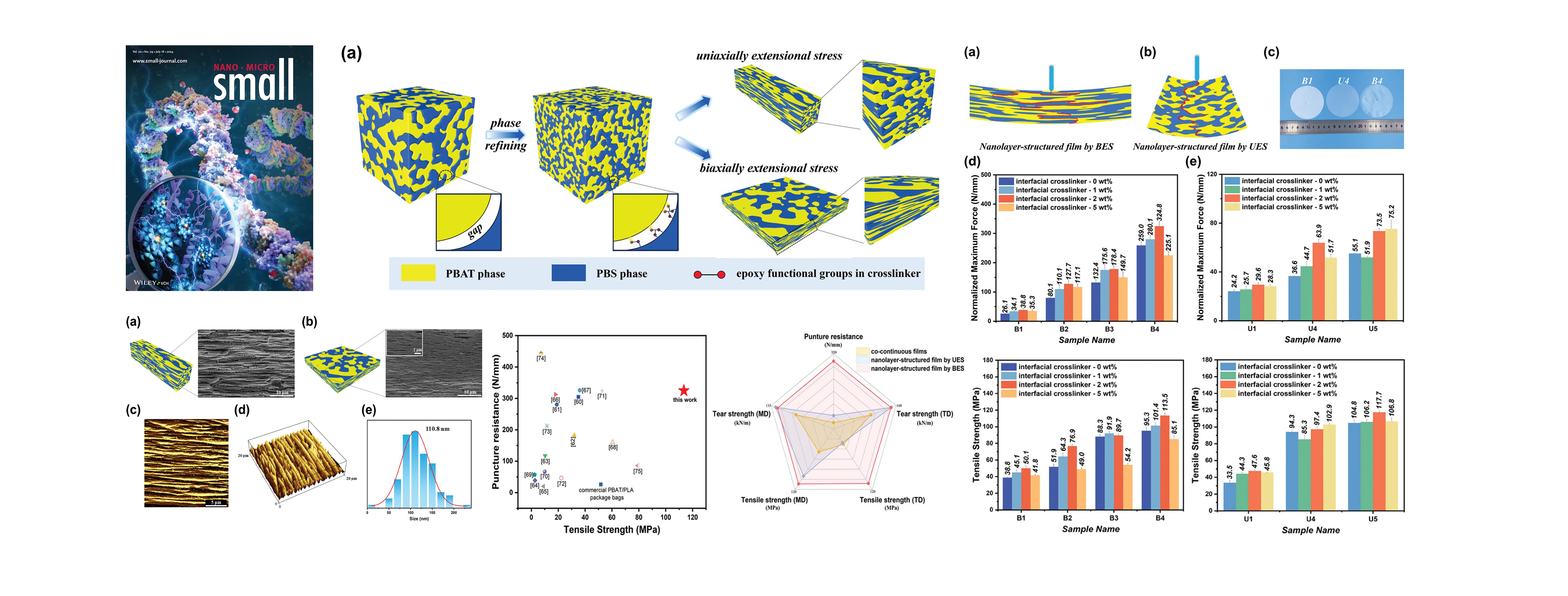 Bioinspired Nanolayered Structure Tuned by Extensional Stress: A Scalable Way to High-Performance Biodegradable Polyesters