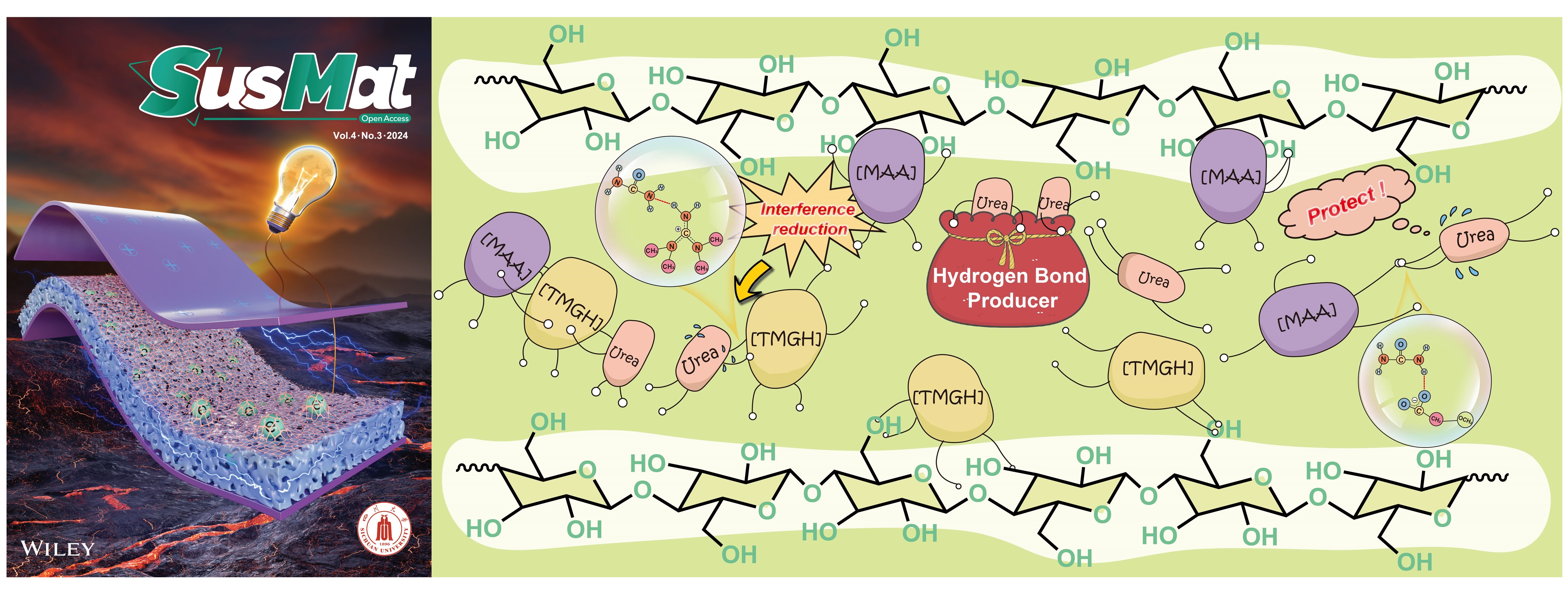 Hydrogen bond producers in powerful protic ionic liquids for enhancing dissolution of natural cellulose